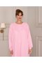 Wide-Cut Sleeves with Cuffs in Quality Cotton Fabric, Pink Heart Printed Winter Nightgown