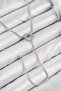 Brass Zircon Stone Heart Model Silver Color Y Necklace - Ebj250816W37237