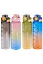 Vagonlife Flask 1000 ml Motivational Water Bottle (Mixed Color 1 Piece)