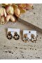 Steel Hoop Dangle Earrings - 4