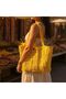 Women's Yellow Hand Knitted Shoulder Bag - 3