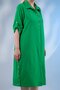 111966 Women's Plus Size Button Detailed Dress Green - 8