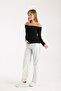 Women's Long Sleeve Wide Neckline Stretchy Blouse – Modern and Elegant 3007 - 7