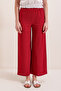 Women's Comfortable Fit Knitted Trousers Red 1253 - 5