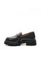 Women's Genuine Leather Buckle Thick Sole Loafer Shoes - 8