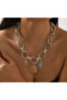 Gold Silver Color Za Necklace - 2