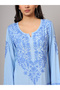 Hand Embroidered Lucknowi Chikankari Cotton Jalabiya-AL3942 - 6