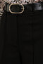 Women's High Waist Fabric Trousers Black 1255 - 5