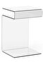 طاولة جانبية من الأكريليك الشفاف على شكل حرف S، مقاس 16.64×36.98×60.96 سم، طاولة جانبية عصرية، طاولة جانبية بجانب السرير - 5