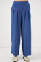 Women's Wide Leg Pleated Trousers Indigo 1298 - 4