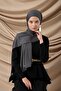 Premium Combed Cotton Shawl 65002-27 Dark Gray - 6