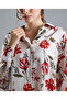 Floral Print Shirt with Classic Collar and Long Sleeves - 5