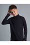 Solid T-Shirt with High Neck and Long Sleeves - 2