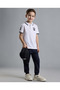 Print Detail Polo T-Shirt with Short Sleeves