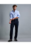 Solid Slim Fit Trousers with Button Closure