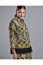 Patterned Shirt with Classic Collar and 3/4 Sleeves - 3