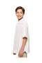 Striped Shirt with Button-Down Collar and Short Sleeves - 2
