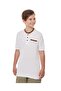 Contrast Trim T-Shirt with Henley Neck and Short Sleeves