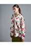 Floral Print Shirt with Classic Collar and Long Sleeves - 2