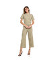 Textured Pants With Elastic Waist