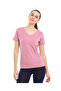 Solid T-Shirt with V-Neck and Short Sleeves