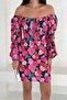 Imported Crepe Fabric Madonna Collar Dress - 3