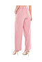 Solid Wide Leg Pants with Drawstring Closure - 4