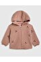 Embroidered Hooded Jacket with Zipper Closure