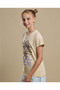 Graphic Print T-Shirt with Crew Neck and Short Sleeves - 3