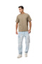 Solid T-Shirt with Crew Neck and Short Sleeves - 4