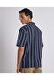 Striped Shirt with Revere Collar and Short Sleeves - 4