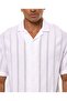 Striped Shirt with Revere Collar and Short Sleeves - 5