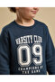 Printed Sweatshirt with Crew Neck and Long Sleeves - 5