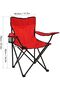 Outdoor Folding Chair Rustproof Strong Frame Cup Holder Portable Camping Folding Chair with Storage - 4