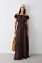 Brown Gathered Dress - 2002