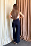 Women's High Waist Flared Leg Fabric Trousers 2225 - 4