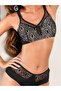Thick Strap Lace Detailed Gathering Bra
