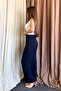 Women's High Waist Flared Leg Fabric Trousers 2225 - 3