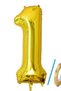 1 Year Old Girl's Birthday Mermaid Balloon Bouquet Mermaid Theme Gold Number Balloon Chain Concept - 2