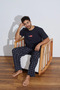Summer Cotton Single Jersey (Single Jersey) Men's Pajama Set
