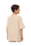 Textured Oversized T-Shirt with Crew Neck and Short Sleeves - 3