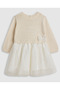 Knitted Flit and Flare Dress with Long Sleeves