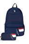 Us polo assn ç-25003-25059 '2-pen holder school backpack student daily navy blue