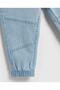 بنطال جينز باهت مع رباط خصر - 4
