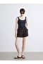 Esvab • Modern & Distinctive Women's Shorts with Waist Drawstring Textured