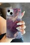 iPhone 14 - 13 Aurora Burgundy Heart Design Glossy Soft Sides Protective Phone Case - 2
