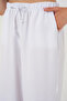 Women's Wide Leg Linen Trousers White 1285 - 5