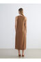 Lcw Vision Green Crew Neck Modal Blend Dress - 4