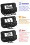 Set of 2 Table Lamp + Student Watch with Stopwatch Acrobat Metal 360 °   Desk Lamp Black - 3