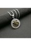 Yiwushi 1Pcs Vintage Yoga Om Sign Necklace, Zinc Alloy Synthetic Cubic Zirconia - 7